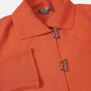 Saint James Orange Knit Cardigan Coat‎ Size 8